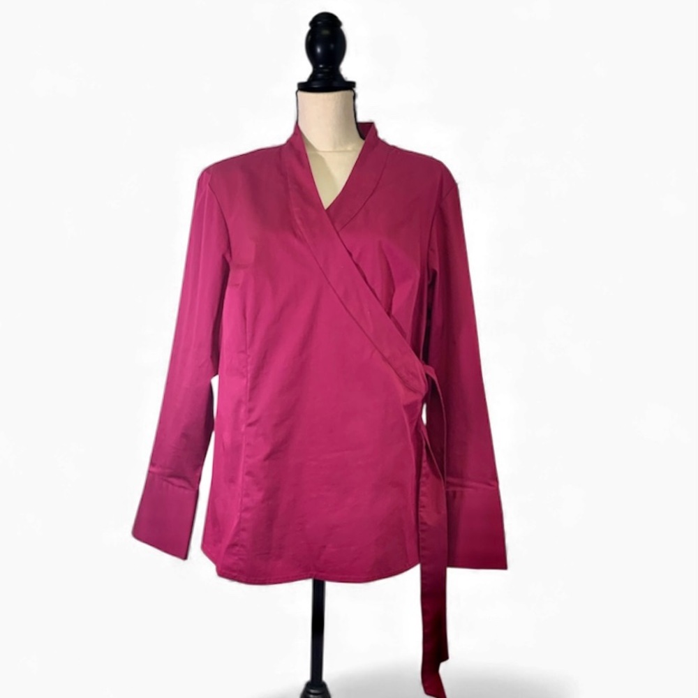 Lane Bryant Magenta Wrap Blouse – Size 14/16